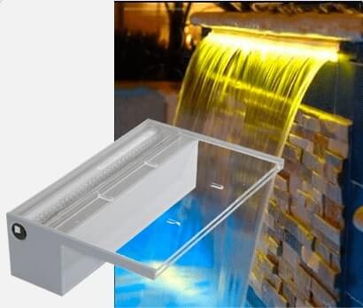 Transparent Weirs with LED lighting